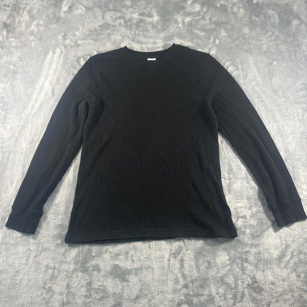Kids black long sleeve thermal shirt‎